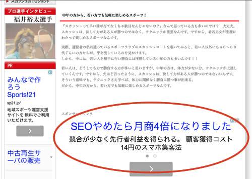 ブログからの広告収入